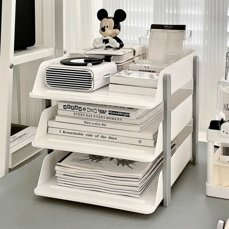 Настольная стойка для хранения файлов, стеллаж для хранения, зажим для студенческого стола, настольная книжная полка для хранения файлов, многослойность информации