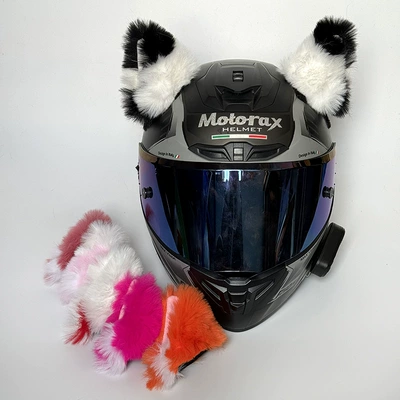 Motosiklet dəbilqələri: full helmet accessories plush cat
