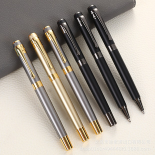 New Black Matte Business Metal Signature Pen Corporate Office High Quality Ballpoint Pen Gift Gel Pen Wholesale