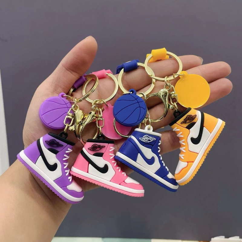 Aj Basketball Shoes Couple Sneakers Keychain Pendant Female Bestie Bag Key Ring Personalized Creative Bag Pendant