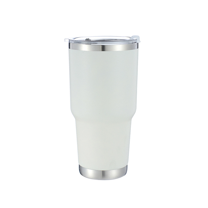 Suministro directo de fábrica 30oz aerosol interior de cerámica taza de helado taza de cerveza de coche 304 taza de vacío de acero inoxidable taza de coche