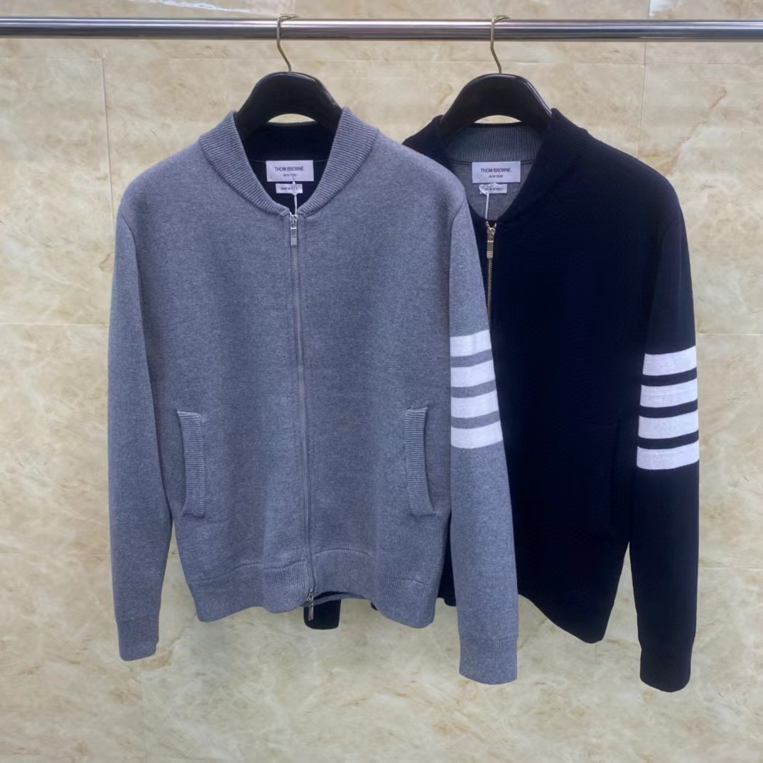 Factory direct sales TB24 new casual versatile jacket with jacquard back, crab zipper baseball jacket trendy