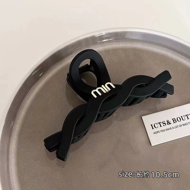 Big matte crab pin, universal shark, hair accessory, 13cm, high-quality style