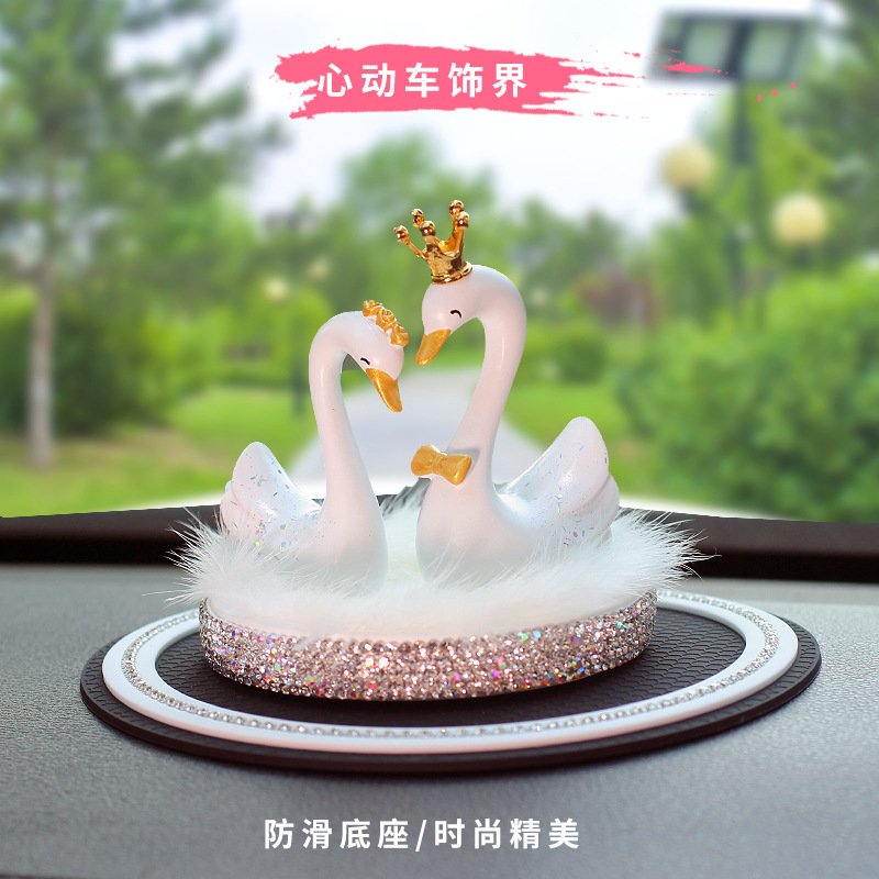 Nuevos adornos de automóvil cisne, adornos de automóvil creativos, adornos de consola central, adornos de aroma, artículos de automóvil para mujeres