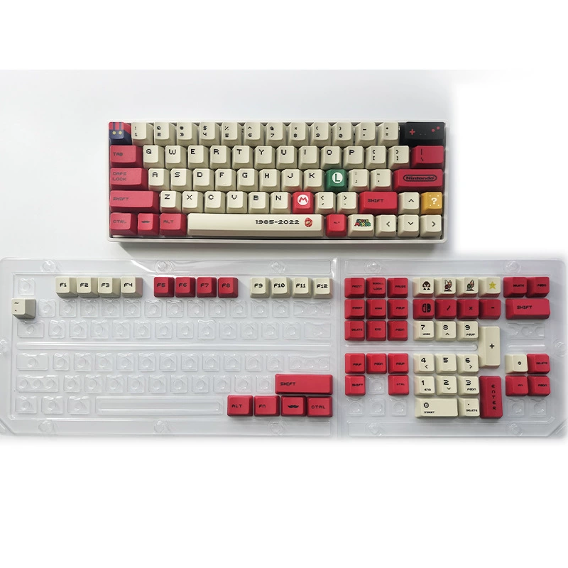 Cross-border горячий маркетинг оригинальная графика, мария Sublimation, PBT персональная клавиша, 133 клавиши, механическая клавиатура, клавиатурная плата