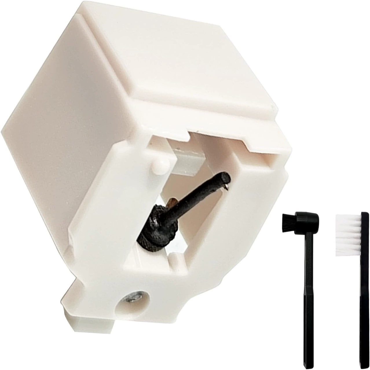 Сменный стилус с черно-белой чистящей щеткой (1 стилус + черная щетка + белая щетка)