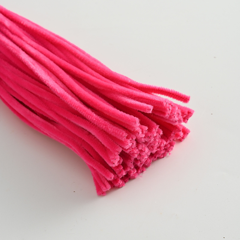 Mayorista 8mm ultra-denso de lana hecha a mano para niños diy puzzle juguete material de ramo paquete de color macarón barra de torsión