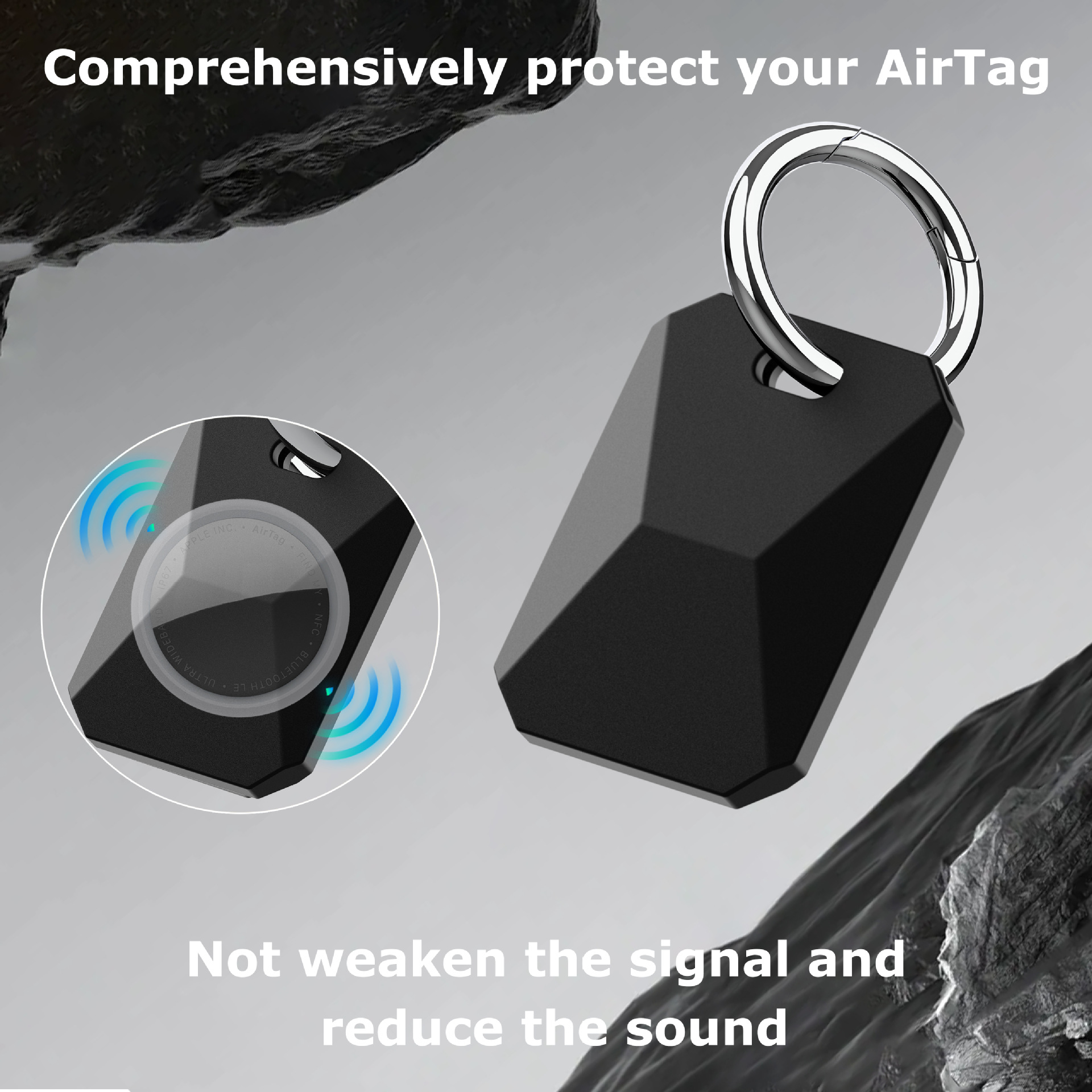适用苹果airtag保护套赛博防丢定位器moto tag 2硅胶钥匙扣保护壳