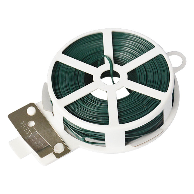 Fábrica de jardinería de hierro Alambre de alambre de encuadernación cuerda de escalada titular de alambre de hierro fino recubierto de plástico Alambre de hierro soporte de flores Alambre de encuadernación