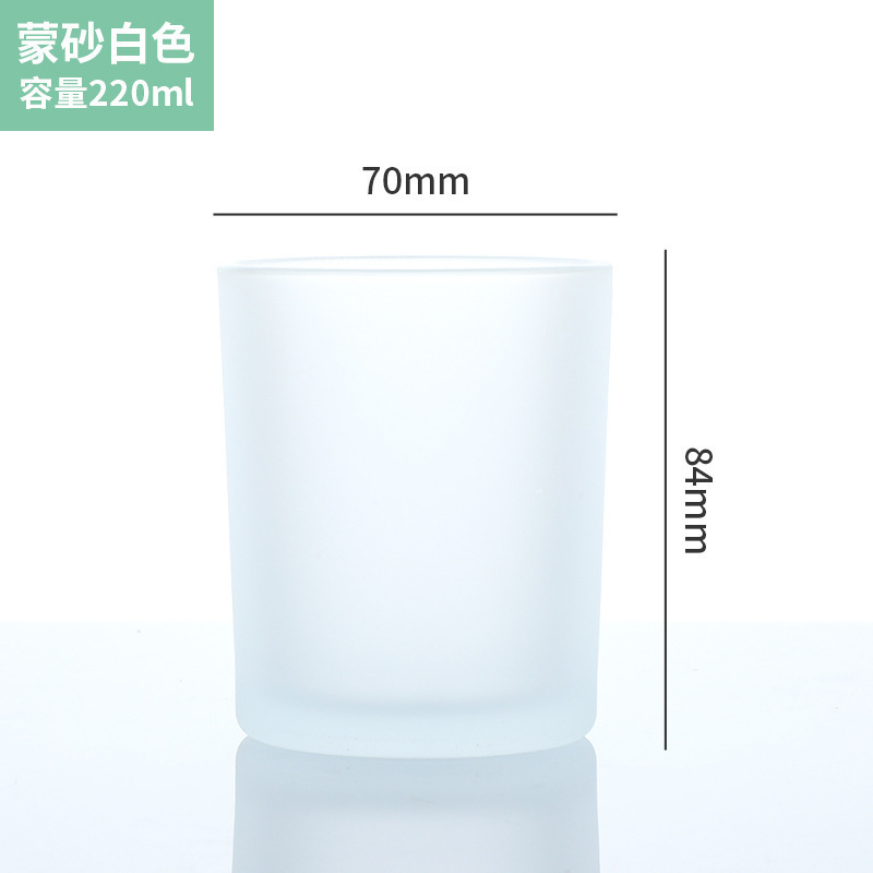 Multi-especificación vidrio vela taza aromaterapia vela tarro vacío taza Hotel fragancia vela titular impresión aerosol color frasco de vidrio