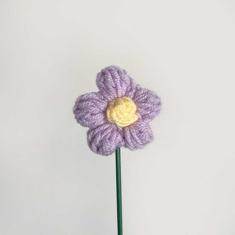 クロスボーダーの手編みの完成品の小さい花束は花の毛糸のメリヤスの花束を模倣します。|undefined