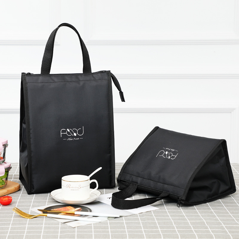 Simple style portable lunch box bag, cross-border fashion, large-capacity lunch bag for work and school, insulated bag, lunch bag