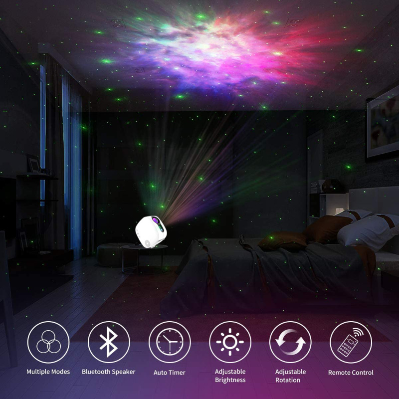 レーザー水紋投影灯星空灯オーロラプロジェクター雰囲気小夜灯bluetooth新型私模|undefined