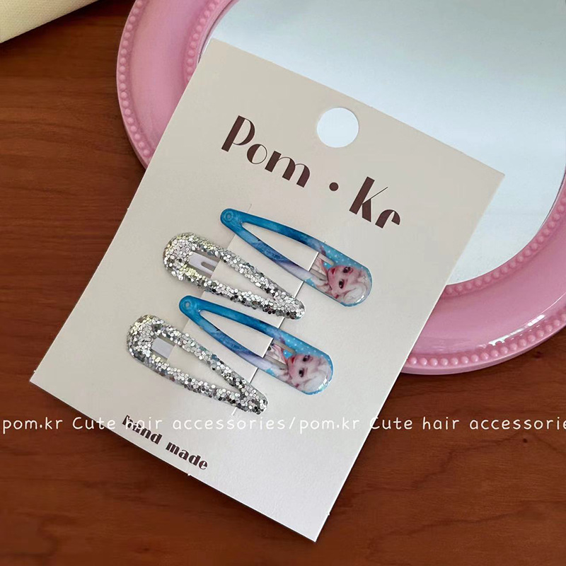 Pinzas BB infantiles con lentejuelas – colores vibrantes, para flequillo/cabello fino