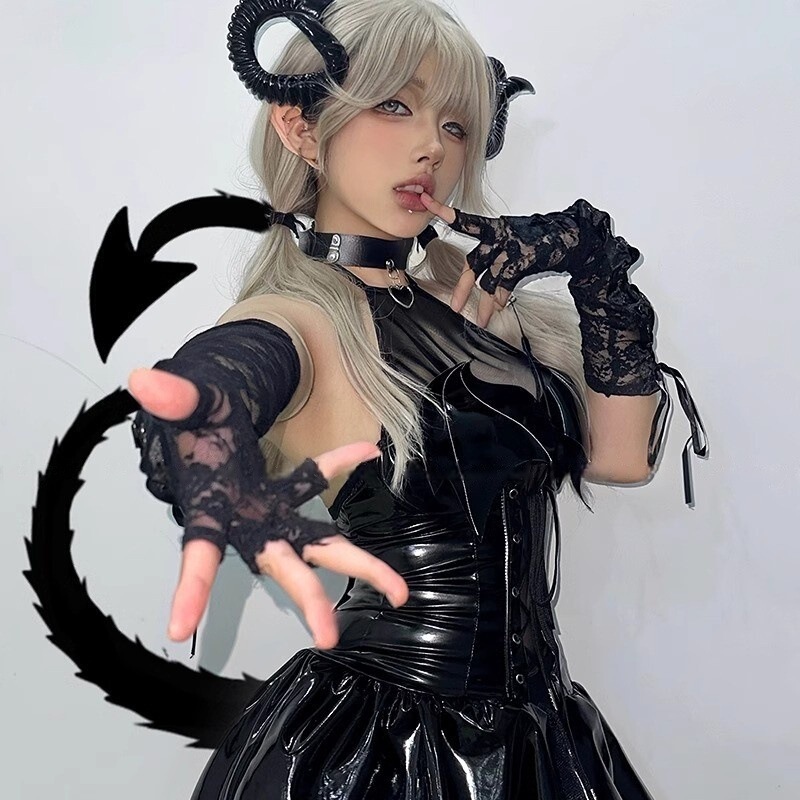 Halloween Costume Sexy Lingerie Sexy Little Devil Cosplay Succubus Flirting Uniform Lolita Patent Leather Skirt Qqny Halloween Costume Sexy Lingerie Sexy Little Devil Cosplay Succubus Flirting Uniform Lolita Patent Leather Skirt Qqny