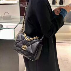 広版 Xiaoxiangfeng 新しい 19 バッグクラウドバッグ菱形チェーンバッグ大容量シングルショルダークロスボディバッグ