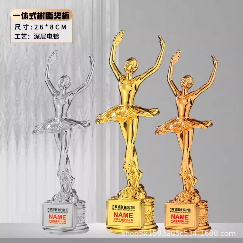 Trofeos de resina grabado metal artesanía decoración alta sensación de danza creativa estrella de pentagramas medalla pulgar personalizada