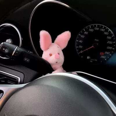 bumper decoration Mercedes-Benz car | Sürətlər qutusu və əl tormozu başlıqları - pink-block-pig