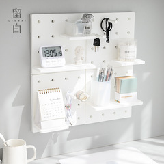 Home Furniture No Hole Wall Hanger Shelf for Student Dormitory Desktop Organization Wall Storage Decorative Light Luxury Style 