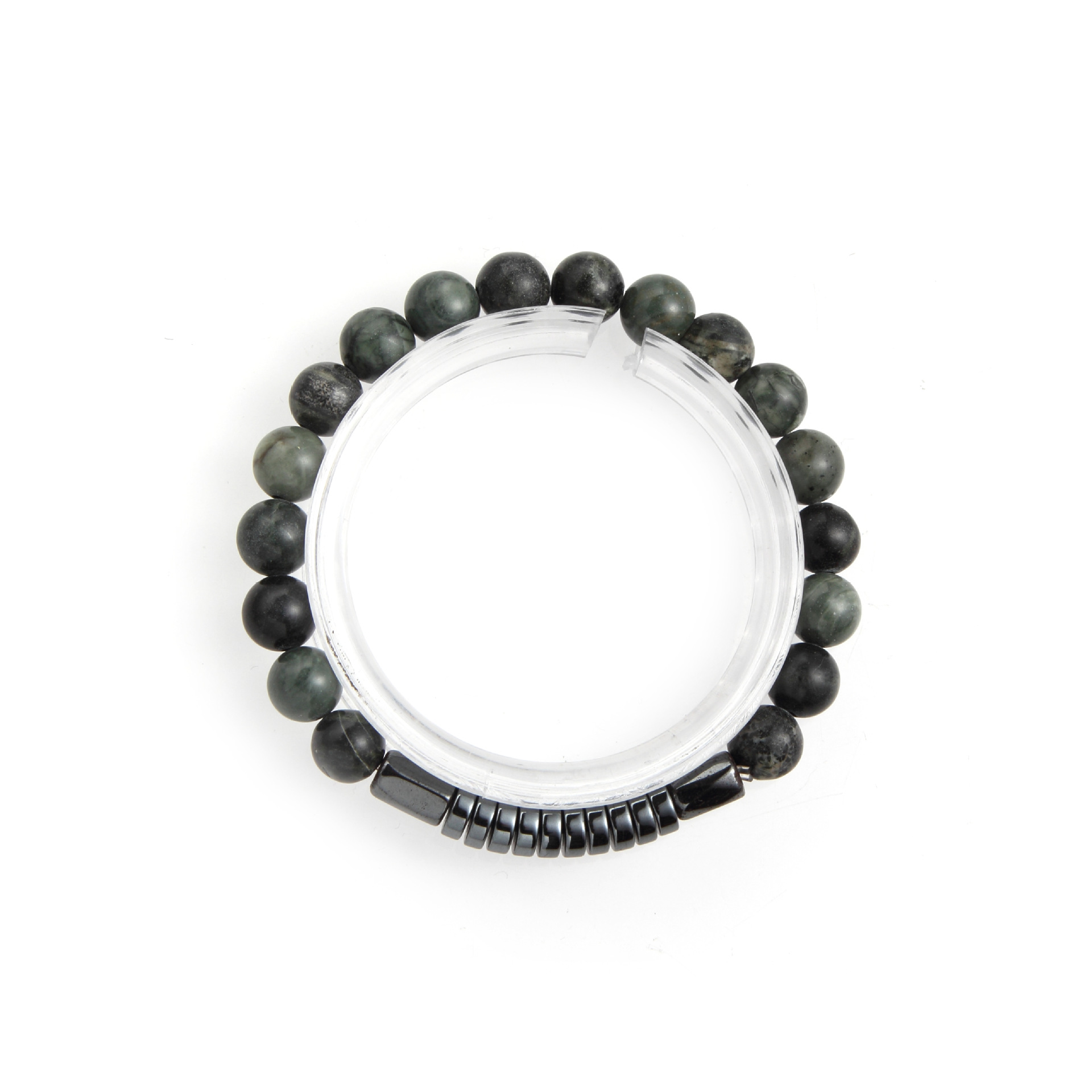 Hip Hop Rétro Géométrique Acier Au Titane Perlé Placage Hommes Bracelets display picture 10