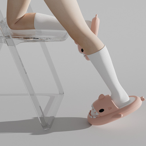  third generation color matching shark slippers for men summer household non-slip men's slippers thick-soled couple slippers for women to wear outside