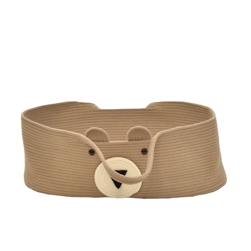 Newborn baby hand basket baby cartoon woven cotton rope cradle travel artifact storage basket storage basket