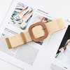 Straw woven belt, square dress, skirt, decorations, Korean style, cotton and linen