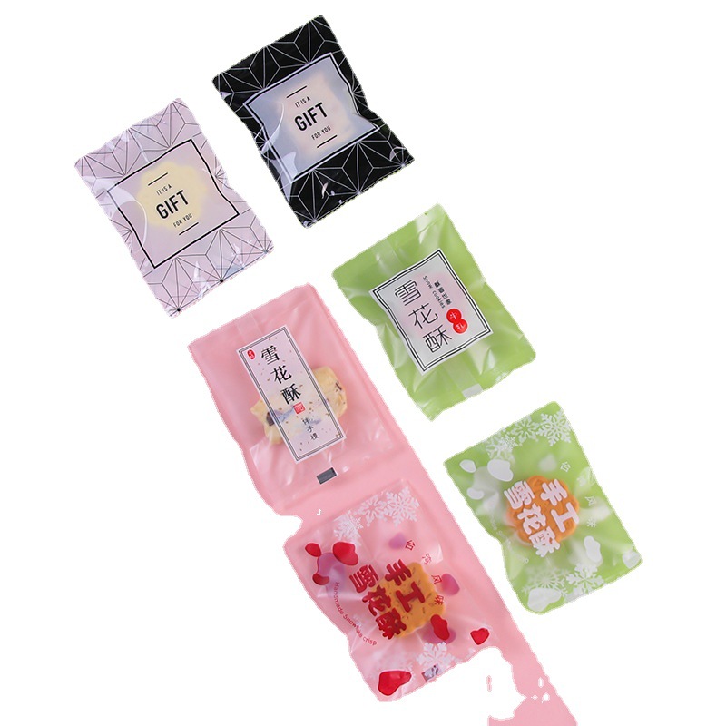 Xuantai copo de nieve crujiente bolsa de embalaje para hornear auto-sellado de la máquina de galletas de carne bolsa de sellado de leche Jujube bolsa esmerilada transparente 100