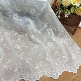 天丝女装服装绣花布料 中国风连衣裙 旗袍婚纱礼服天丝刺绣面料