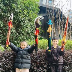 新しい屋台バルーン子供用インフレータブル剣バルーン男の子手持ちスティックバット屋台おもちゃ