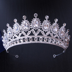 巴洛克復古跨境新娘皇冠 奢華水晶王冠新娘結婚頭飾婚紗禮服配飾