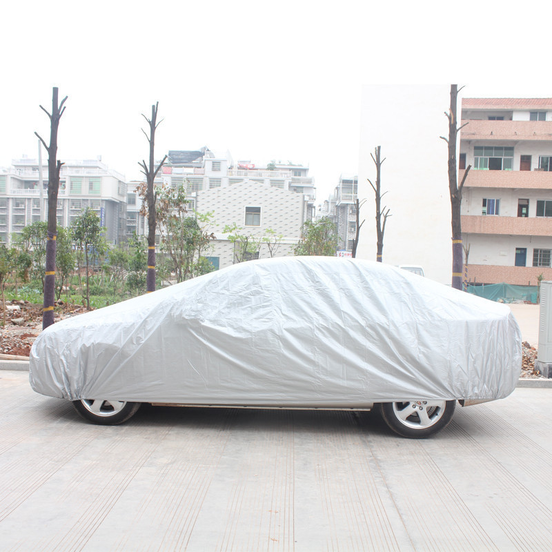 Fábrica al por mayor cubierta del coche PEVA cubierta del coche protector solar impermeable universal cubierta del coche seguro de coche regalo