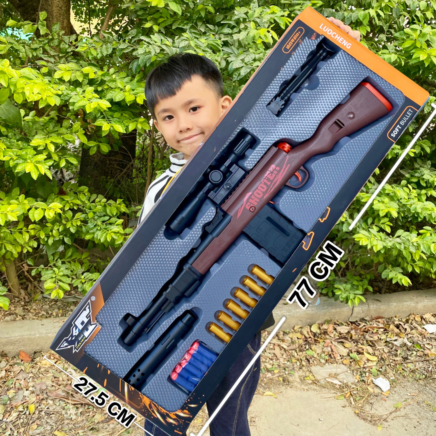 Caja de regalo grande pistola de bala blanda 98k juguetes de pollo AWM juguetes de francotirador M416 modelo regalo para niños
