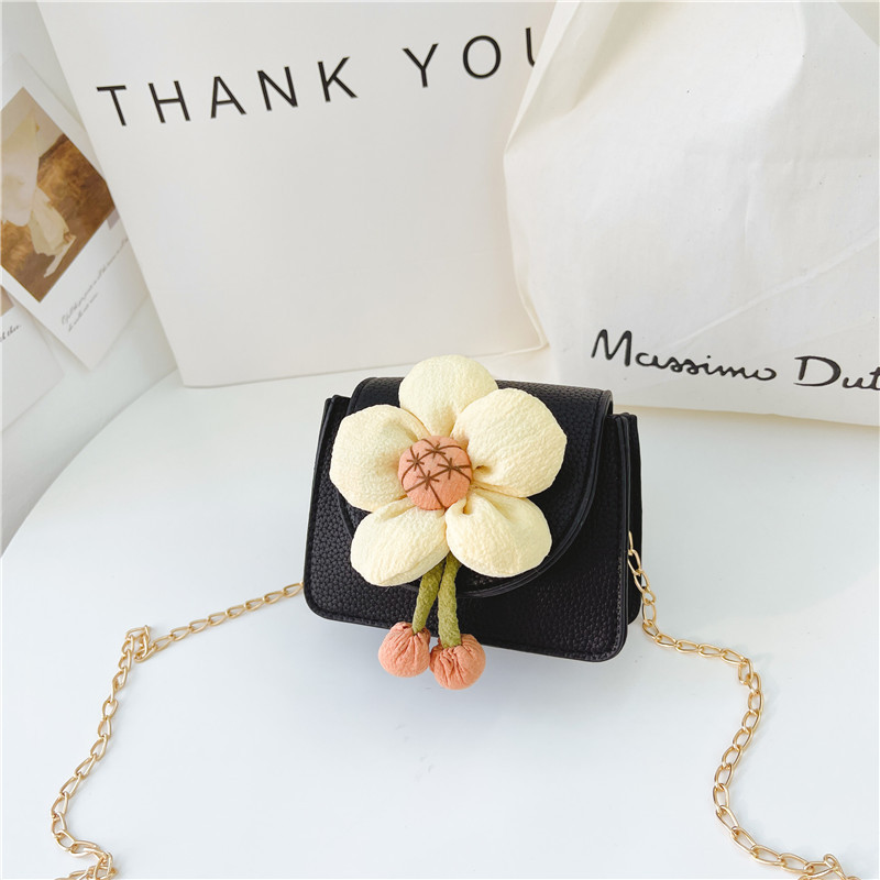 Bolso de los niños al por mayor nueva flor la historieta perla bolso muchacha princesa hombro crossbody bolsa cambio