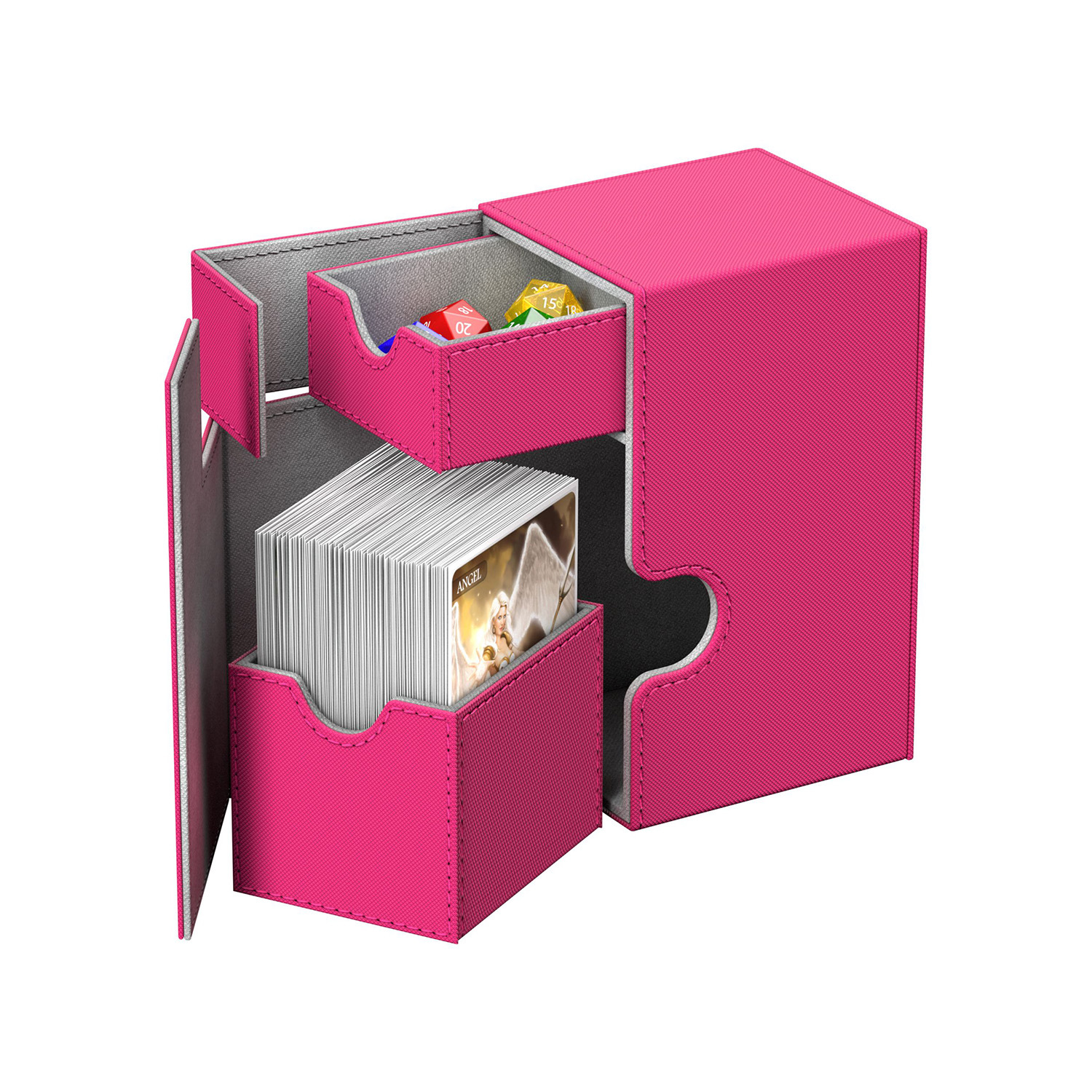 Multifuncional PU caja de tarjeta juego MTG juego Rey Ultraman tarjeta caja de almacenamiento Bao Ke Meng Tarjeta Estrella al por mayor