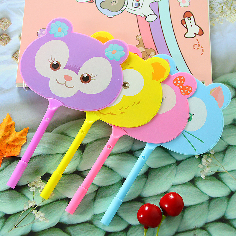 卡通扇子筆學生獎品兒童禮物廣告筆小清新文具書寫工具圓珠筆批發
