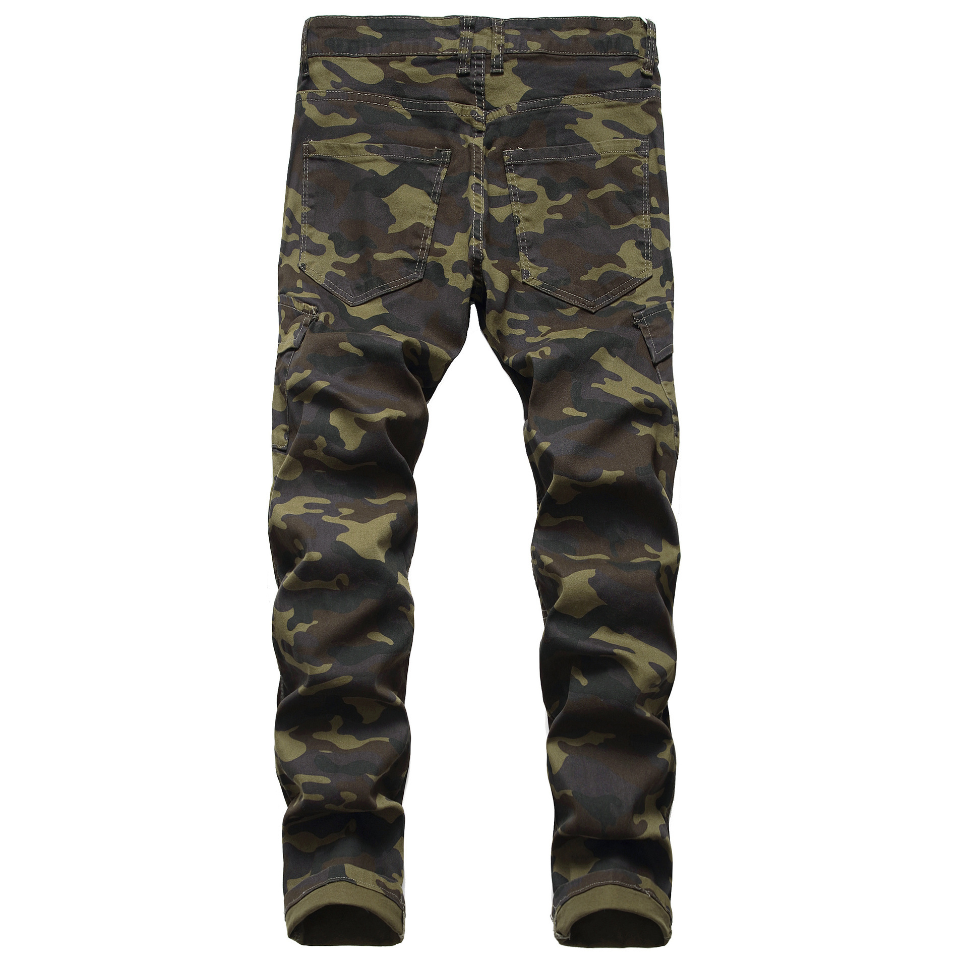 Men's Camouflage Slim Fit Stretch Cargo Pants For Casual Style_voghion.com