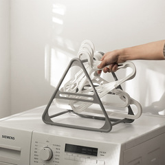 Clothes Hanger Storage Genius: Balcony No-Drill Design | Home Organizer Rack for Space-Saving Desktop Use – Perfect for Drying Clothes with Clips