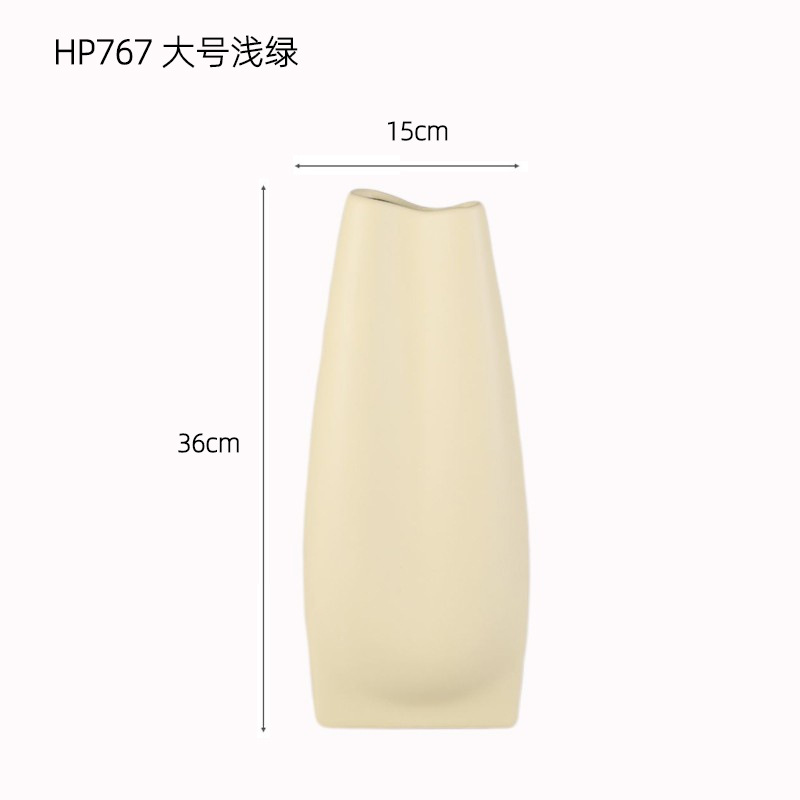 Morandi color estilo nórdico arte personalizado florero de cerámica mesa comedor salón escritorio decoración suave