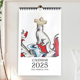New Ugly Medieval Cats Calendar 2025 Ugly Medieval Cat Calendar Wall Calendar