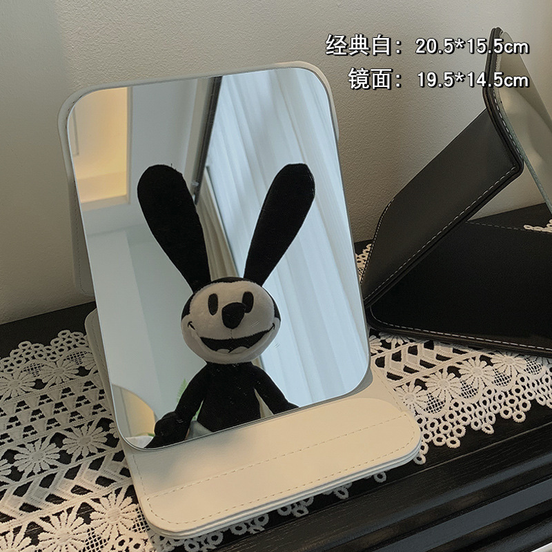 厚い鏡化粧鏡折り畳み式携帯型ハイビジョン女性デスクトップ化粧鏡ins学生寮|undefined
