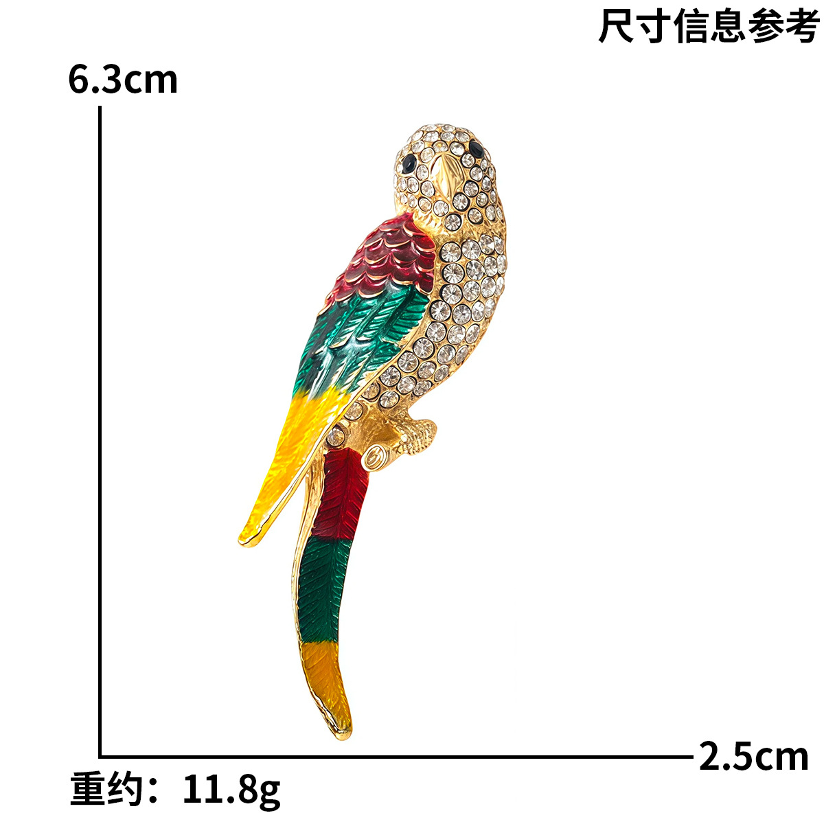 Cross-border European and American fashion personalized animal enamel brooch alloy rhinestone brooch three-dimensional pin badge accessory wholesale