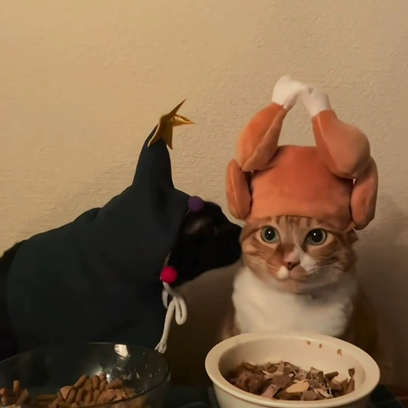 ♤ Головной убор для домашних животных, шляпа с куриными ножками, маленькая и средняя собака, бишон Тедди, милый забавный реквизит для фотосессии, головной убор