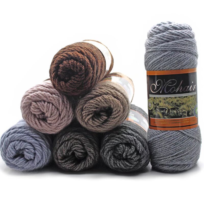 Three strands of alpaca wool hand-woven diy medium thick thread wholesale stick needle scarf thread sweater coat thread hat thread