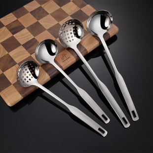 304 Non-Magnetic Stainless Steel Soup Spoon Wholesale Hotel Family Porridge Spoon Hot Pot Spoon Set Soup Ladle Skimmer Thickened Durable