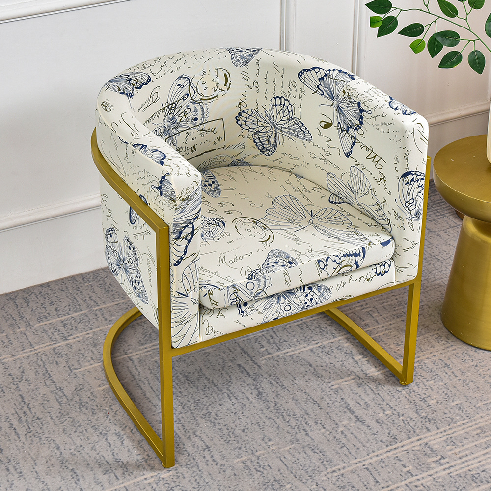 Elástico nórdico casual solo sofá cubierta de sofá de hierro cubierta de polvo tienda de uñas cubierta de asiento de la tarjeta