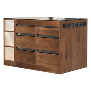 North American black walnut solid wood island Table Rock plate restaurant bar storage cabinet Cabinet sideboard cabinet living room cooking table