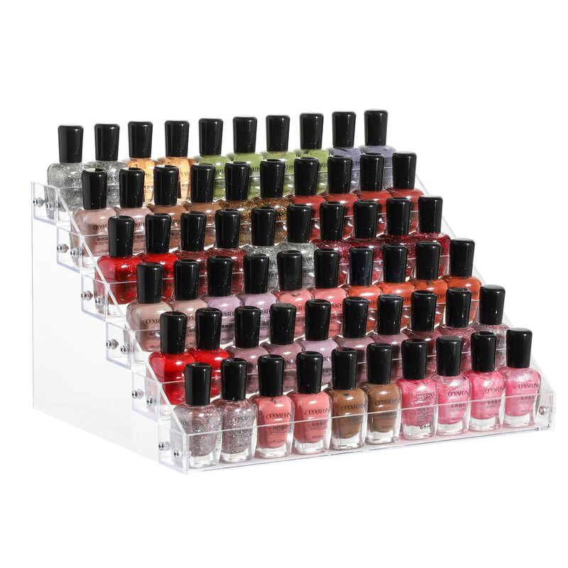 Multi-layer nail polish display stand transparent acrylic essential oil perfume lipstick stand nail salon ladder display storage rack Multi-layer nail polish display stand transparent acrylic essential oil perfume lipstick stand nail salon ladder display storage rack