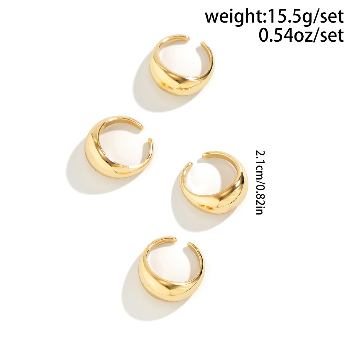 41g Weight Rings Classification 1 Set Quantity Daily Occasion Alloy Material Geometric Pattern Women's Gender Plating Design Punk Style Punk Geometric Alloy Plating Women's Rings 无