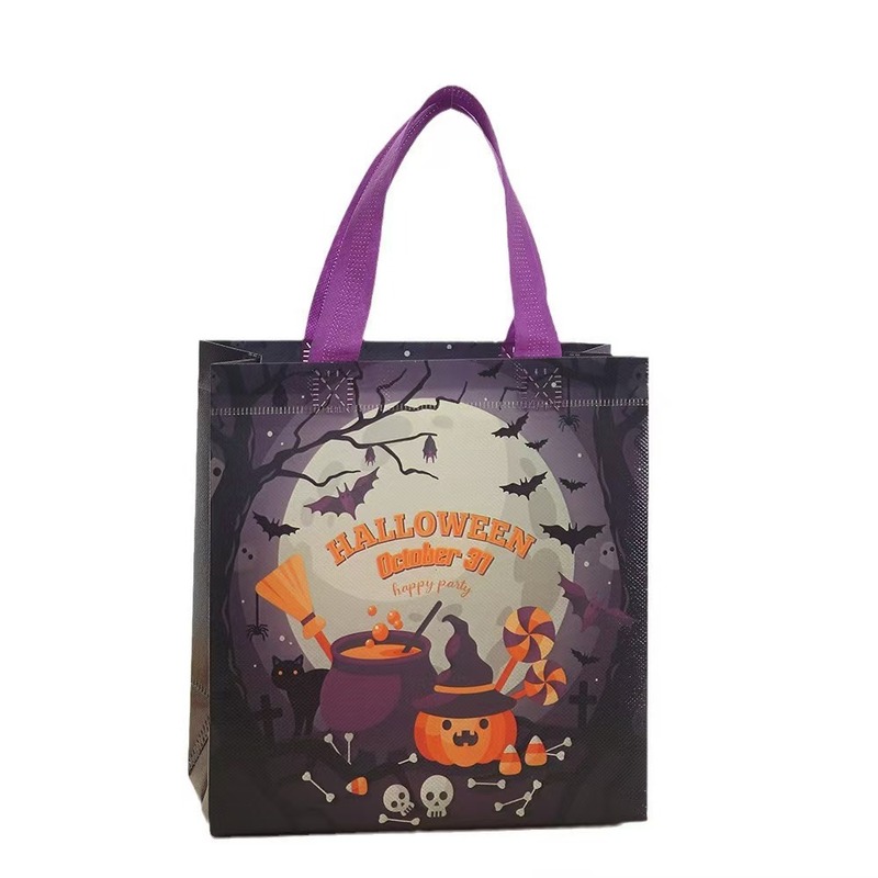 クロスボーダーハロウィンカラフルなプリント不織布バッグハロウィンパーティーのギフト包装袋ショッピングモールショッピングバッグ大容量|undefined